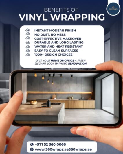 Dubai, Interior Design, Vinyl Wrapping Services In Dubai | Modern, Durable & Cost-Effective Interior Makeover