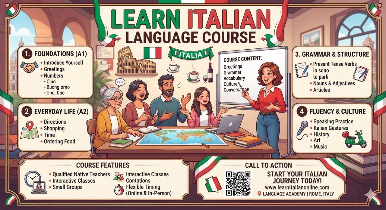 Noida, Education, Learn Italian Fast With A Professional Italian Language Course