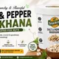 Snackriti Salt & Pepper Makhana &ndash; Crunchy & Flavorful Roasted Fox Nuts