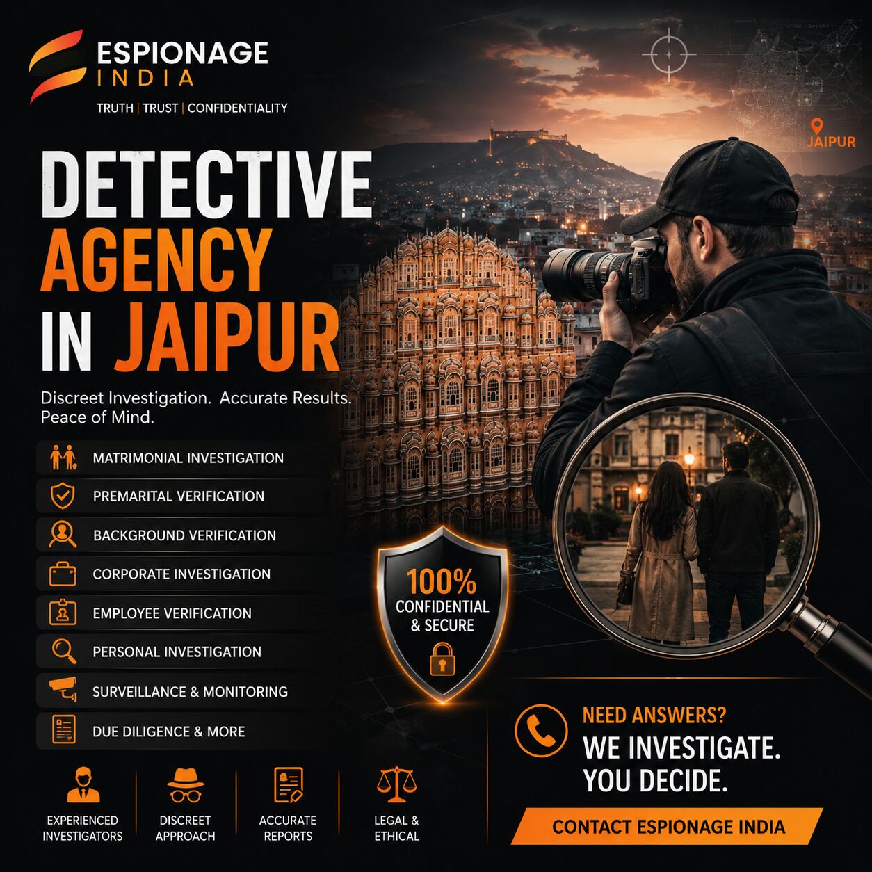 Jaipur, Legal, Detective Agency In Jaipur | Trusted Private Investigation Services