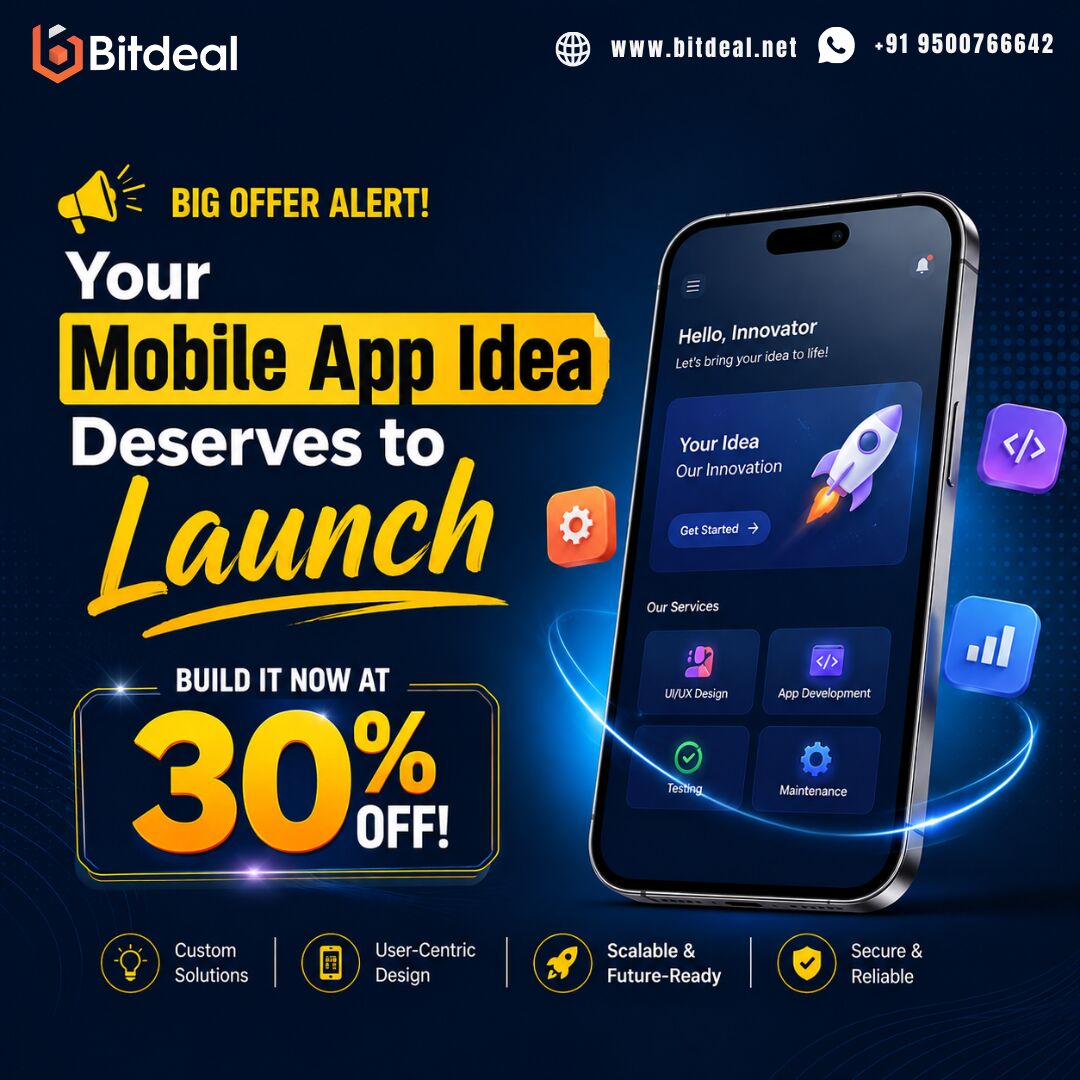 Dubai, Business, Big Offer Alert! Your Mobile App Idea Deserves To Launch - Build It Now At 30% OFF!