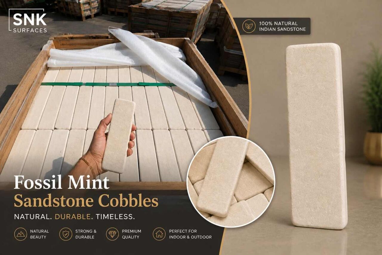 London, Businesses For Sale, Buy Fossil Mint Sandstone Cobbles Direct UK