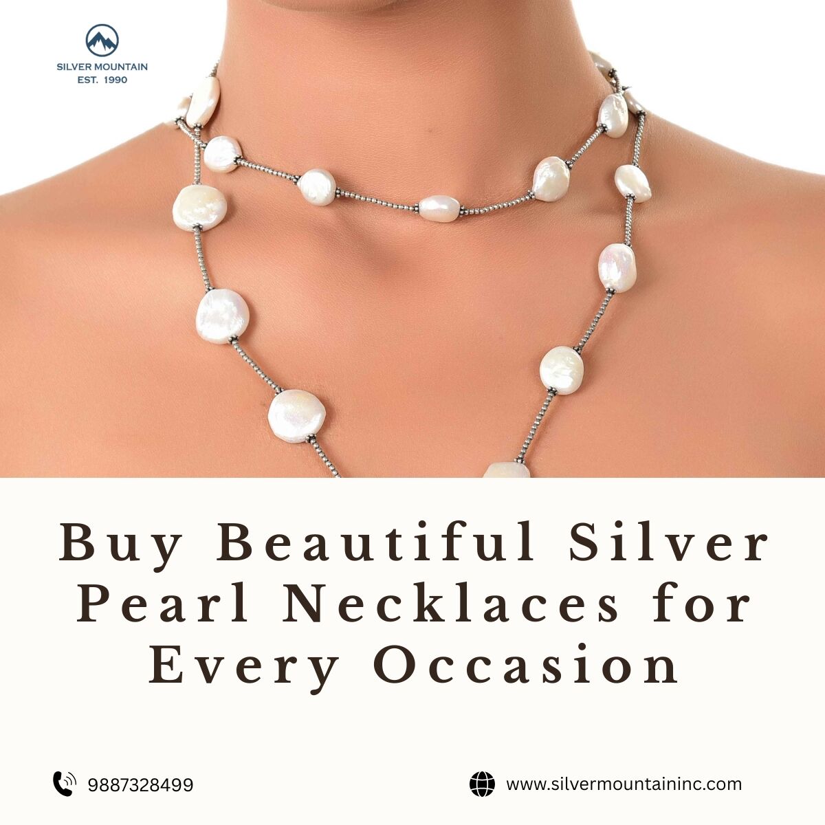 Jaipur, Jewelry, INR 5000,  Buy Beautiful Silver Pearl Necklaces For Every Occasion