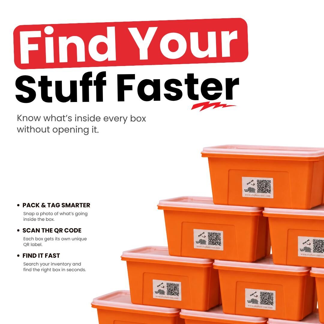 Houston, Software, USD 21,  Smart QR Code Storage Labels By Elephant Trax &ndash; 80 Color-Coded Vinyl Stickers For Bins
