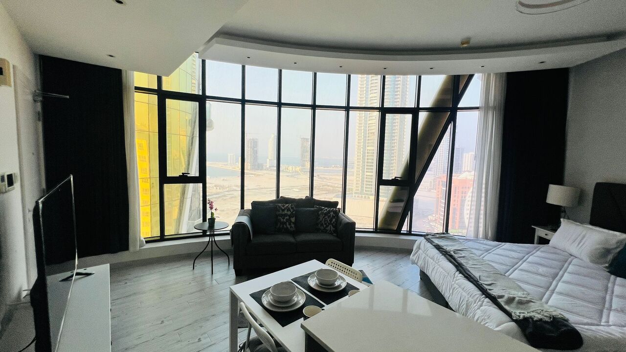 Al Seef, Apartments, Flats, Houses & Villas, BHD 300/month,  Furnished,  Studio,  Cozy  Apartment For Rent In Seef | Sea View | Near City Centre