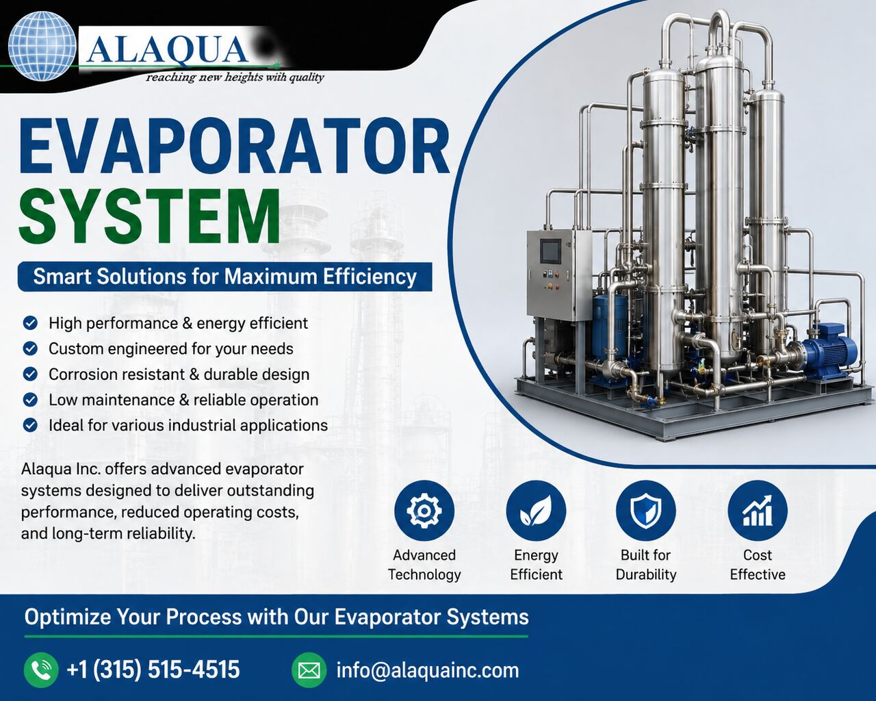 New York, Machinery, USD 1000,  Get Evaporator System Solutions For Industrial Applications