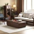 Modern Minimal Coffee Table With Functional Walnut Storage