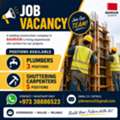 JOB VACANCY – PLUMBERS & SHUTTERING CARPENTERS