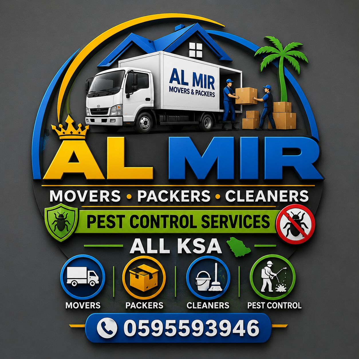 Al Sulaymaniyyah, Labor/Moving, ♣︎AL MIR MOVERS PACKERS ♣︎CLEANERS♣︎ PEST CONTROL SERVICES ALL KSA♣︎