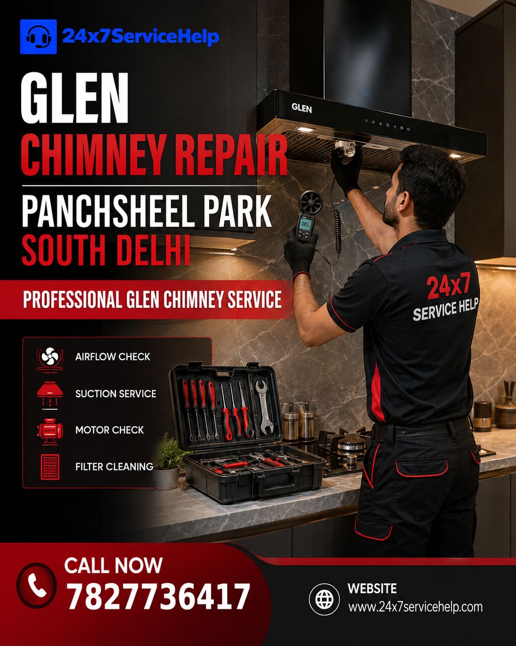 Kabul, Appliance Repair, Glen Chimney Repair Service In Panchsheel Park South Delhi