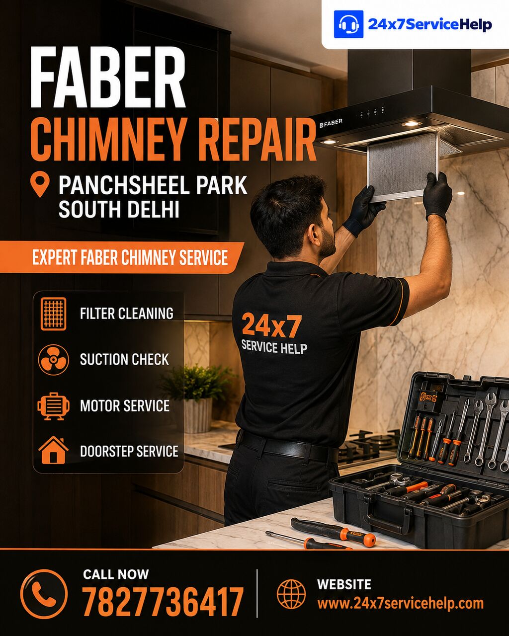 New Delhi, Appliance Repair, Faber Chimney Repair Service In Panchsheel Park South Delhi