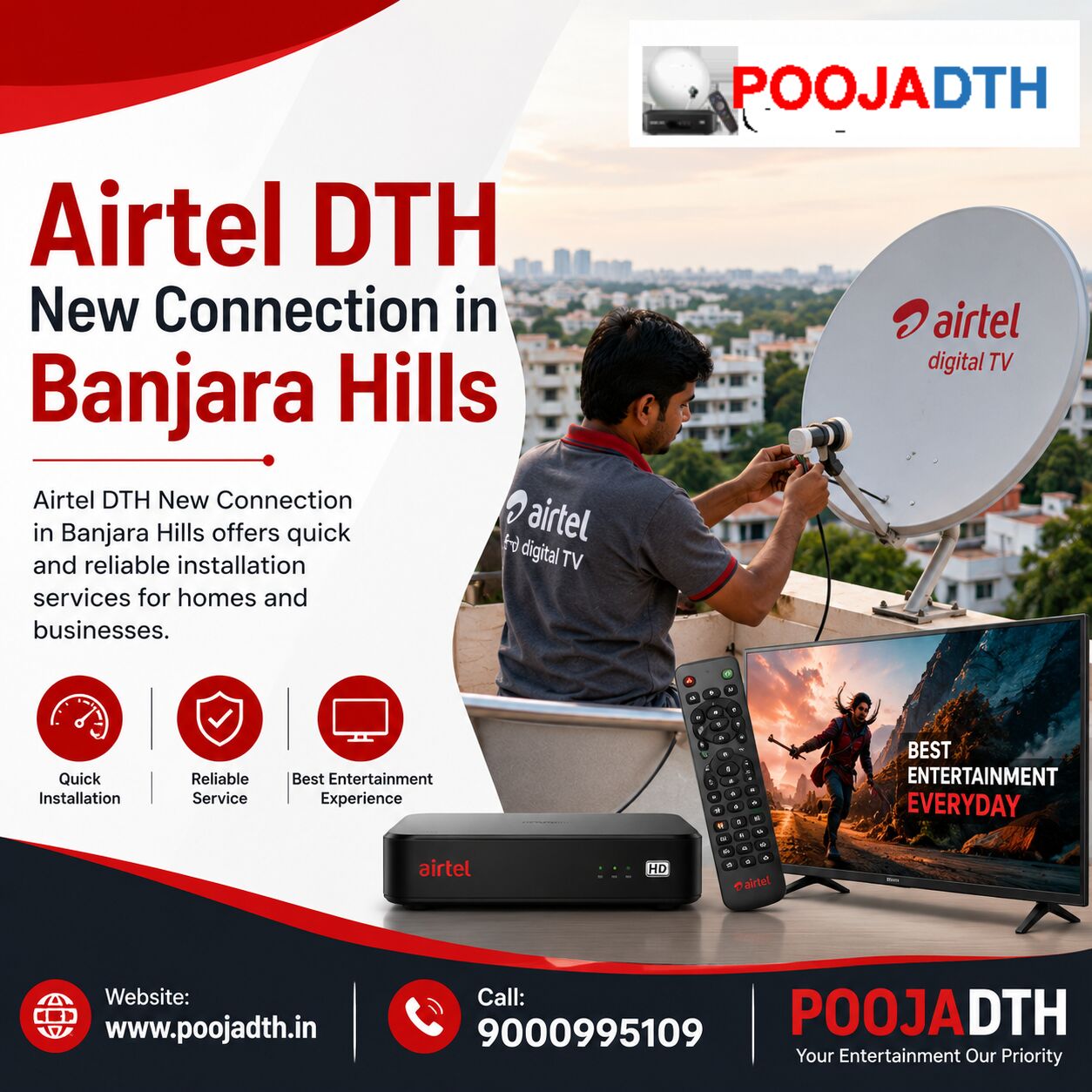 Mumbai, Television, Airtel DTH New Connection In Banjara Hills