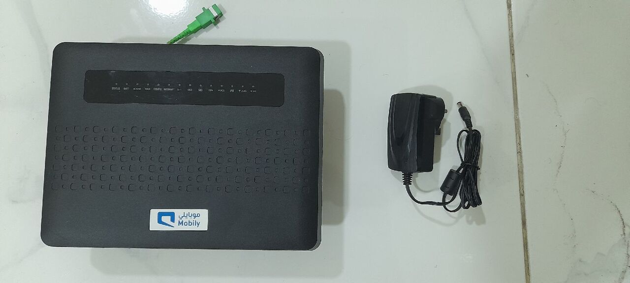 Al Thuqbah, Computers, SAR 100,  Mobily Fiber Optic Router/Modem&ndash; Good Condition