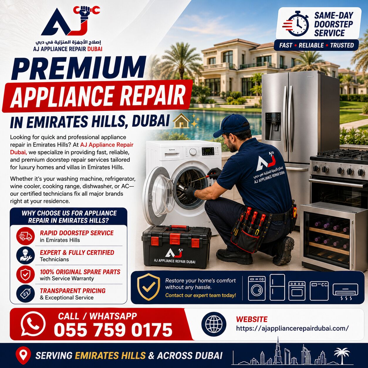 Dubai, Appliance Repair, Appliance Repair In Emirates Hills, Dubai