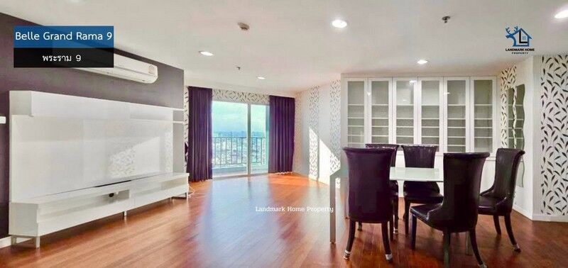 Bangkok, Real Estate For Sale, THB 13950000,  3 BR,  106 Sq. Meter,  IN-167 ขายห้องชุด Belle Grand พระราม 9 ห้องหัวมุมช