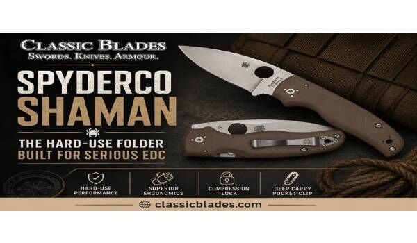 New York, Appliances, USD 385,  Spyderco Shaman Is A Rugged Folder Built For Hard Use