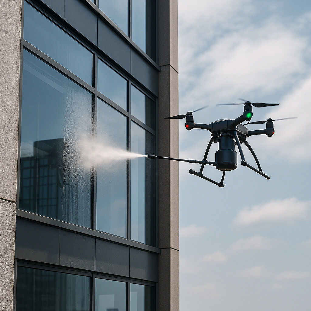 Lisbon, Cleaning, Limpeza De Janelas De Prédios Altos Com Drones