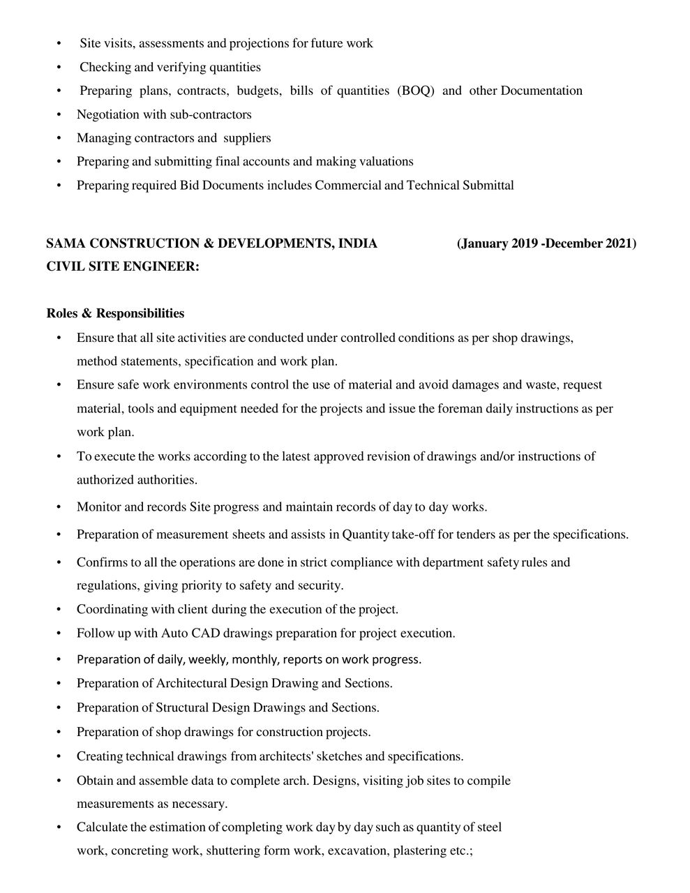 Riyadh, Job Seekers, Quantity Surveyor