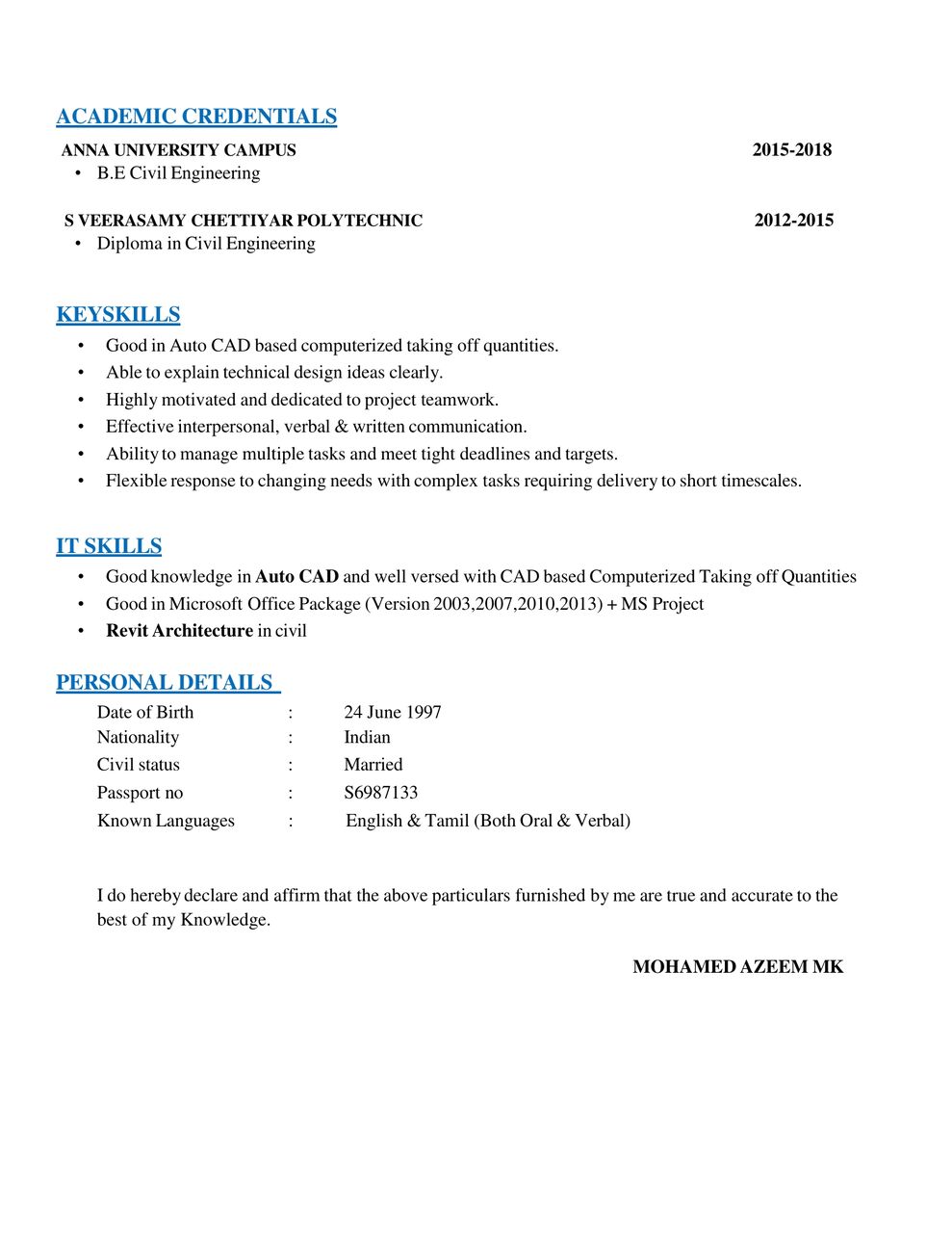 Riyadh, Job Seekers, Quantity Surveyor