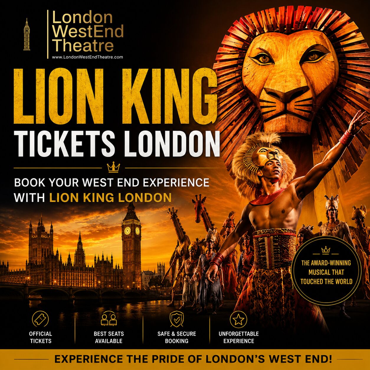 London, Tickets, GBP 43,  Lion King Tickets London &ndash; Book Your West End Experience With Lion King London