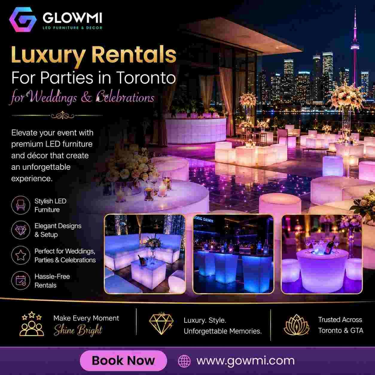 Toronto, Furniture, CAD 2850,  Luxury Rentals For Parties In Toronto For Weddings & Celebrations