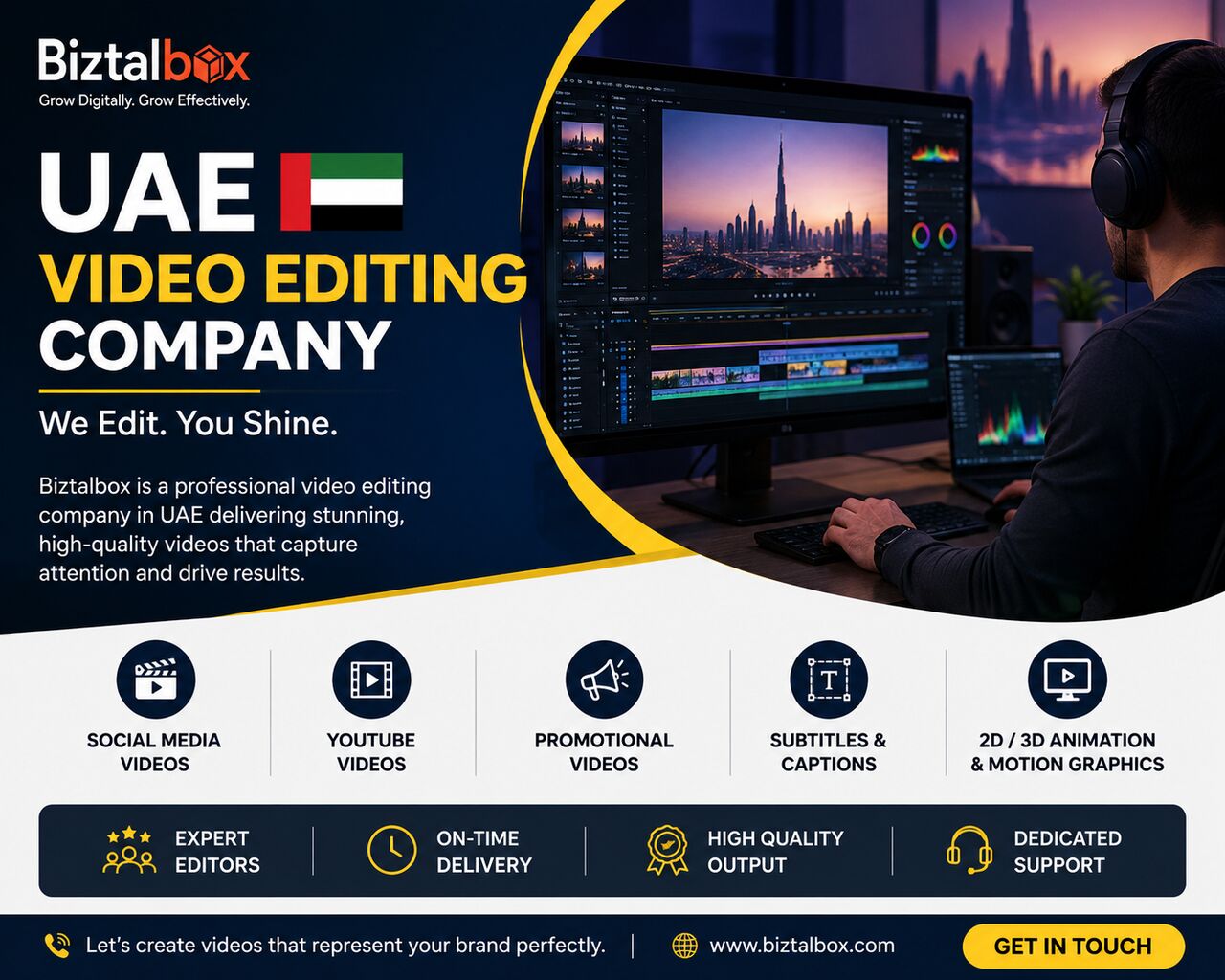 Abu Dhabi, Marketing, Video Editing Company In UAE | Biztalbox