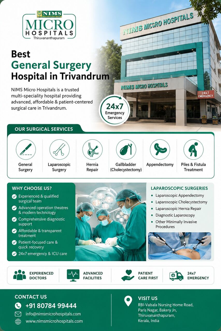 Mumbai, Medical, Best General Surgery Hospital In Trivandrum - NIMS Micro Hospitals