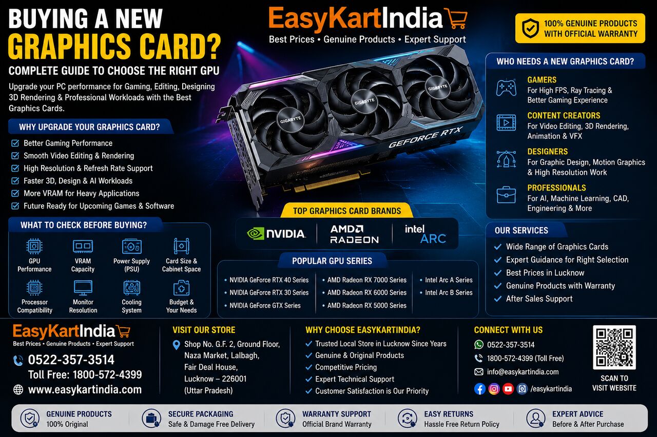 Lucknow, Electronics, INR 25000,  Buying A New Graphics Card? A Complete Guide To Choosing The Right GPU