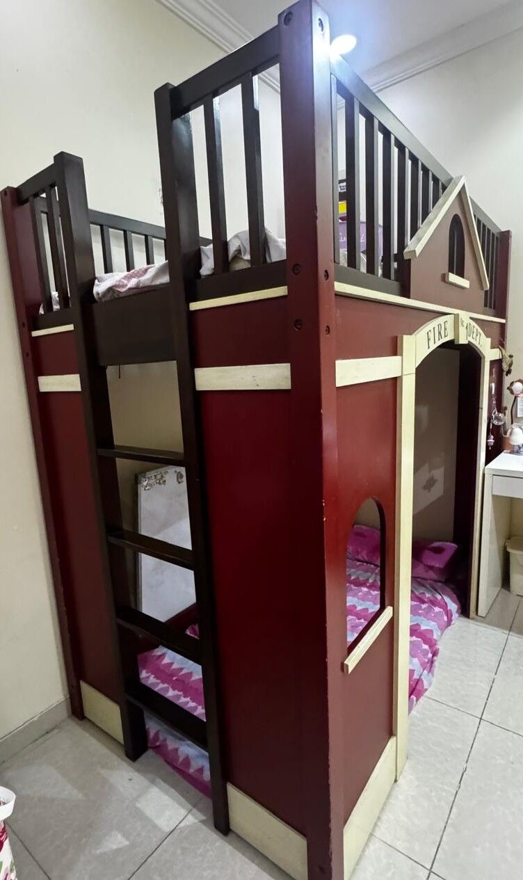 Al Rehab, Furniture, SAR 500,  EUROPEAN SOLID WOOD BUNK BED FOR SALE