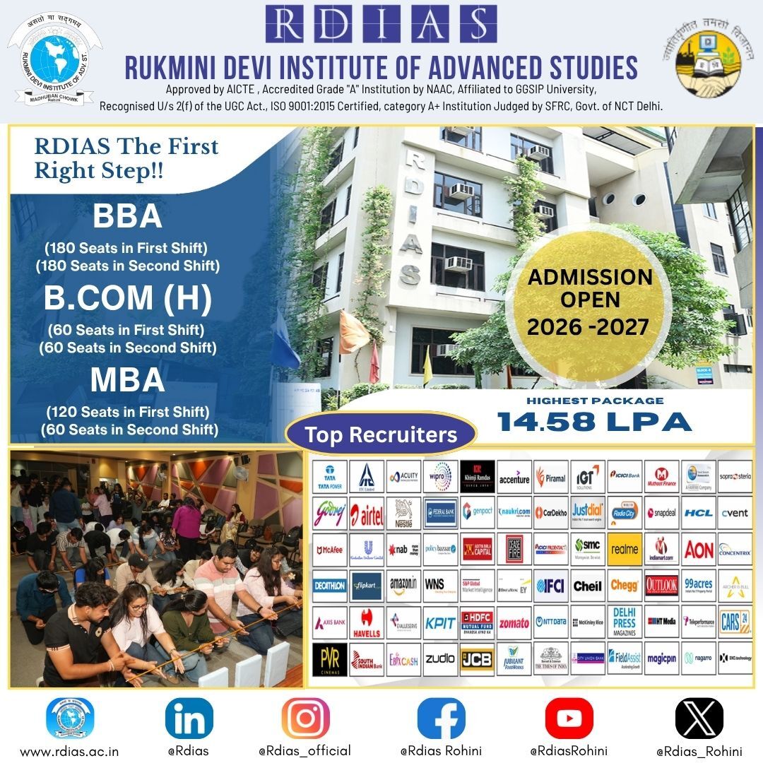 Rohini, Education, Best BBA Colleges In Delhi NCR With Placements - Build Your Career With RDIAS