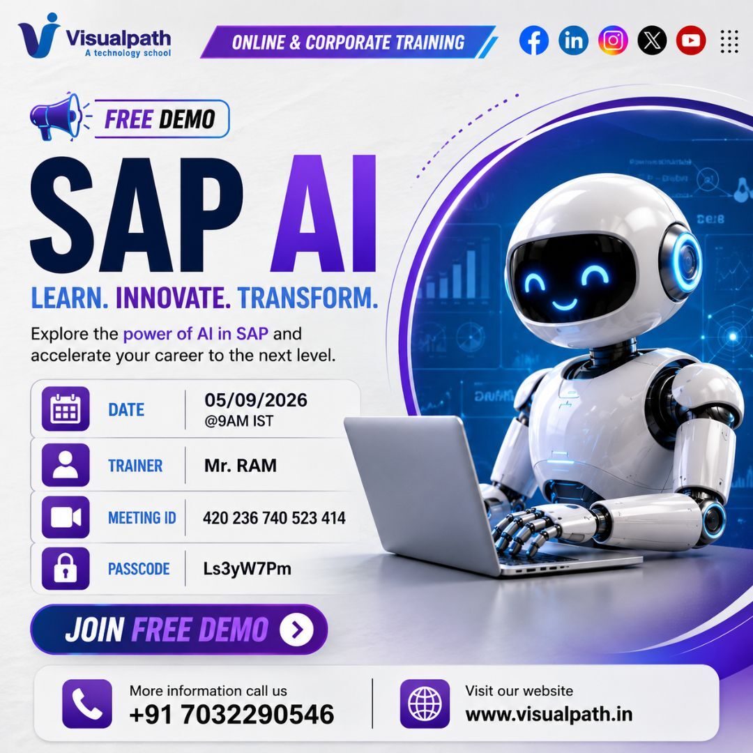 Hyderabad, Lessons Offered, Join SAP AI Online Training Free Live Demo On Sep 5th