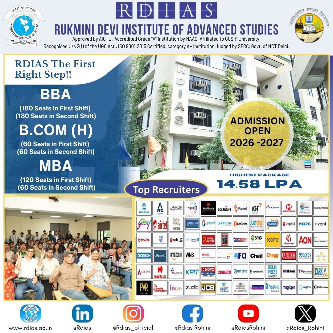 Rohini, Education, Explore B.Com Hons Admission And Top IPU Commerce Colleges In Delhi - RDIAS
