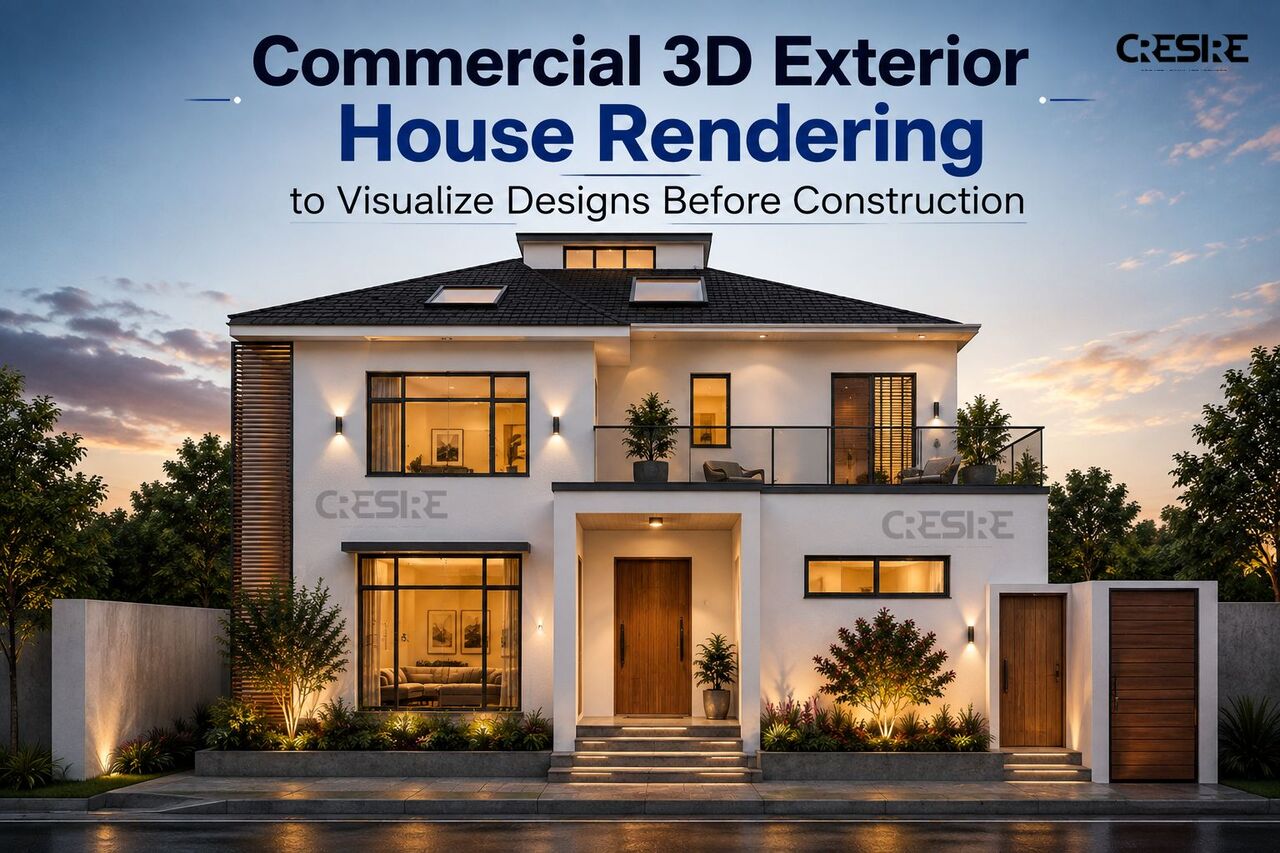 New York, Business, Commercial 3D Exterior House Rendering To Visualize Designs Before Construction