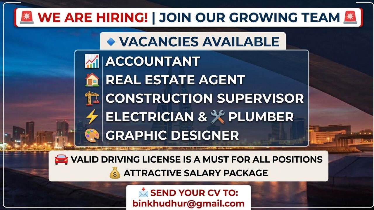Isa Town, Jobs, We Are Looking For Office Manager &ndash; Immediate Hiring