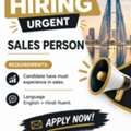 🚨 WE ARE HIRING – SALES PERSON 🚨