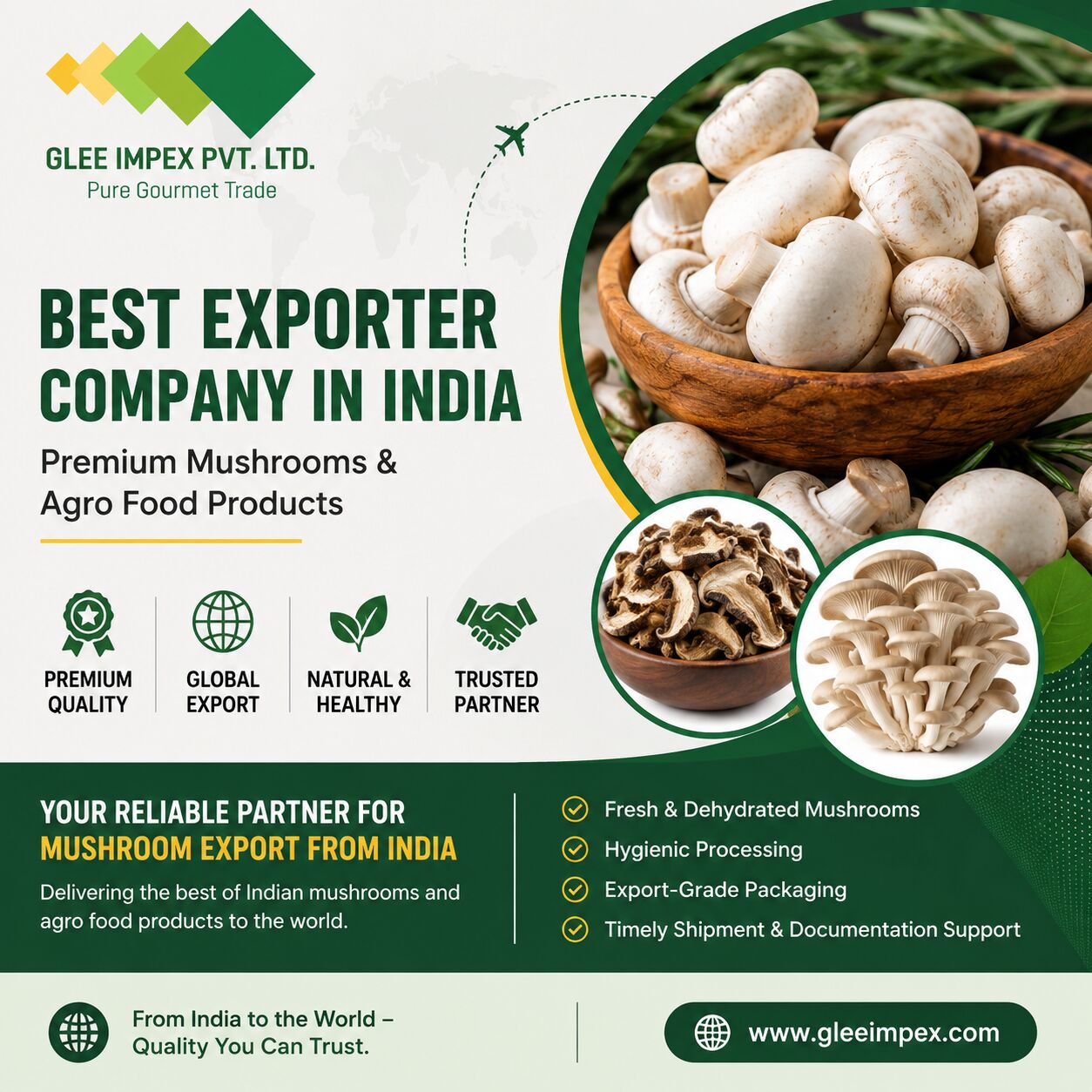 Mumbai, Food, Best Exporter Company In India | Glee Impex &ndash; Mushroom Exporter