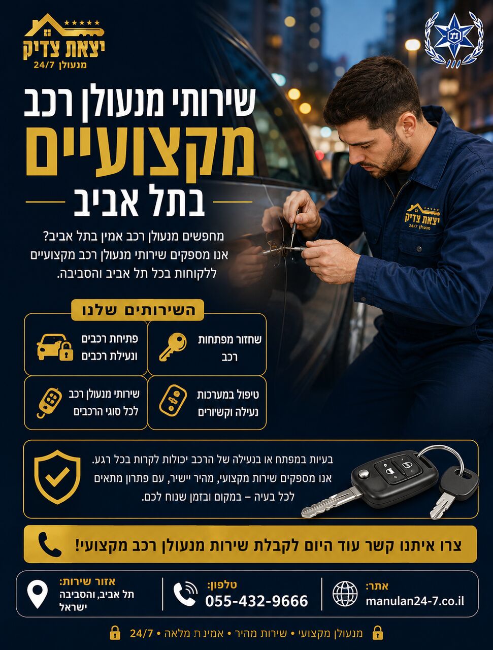 Tel Aviv, Household, שירותי מנעולן רכב מקצועיים בתל אביב