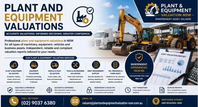 Sydney, Real Estate, Plant And Equipment Valuations NSW | Expert Valuers