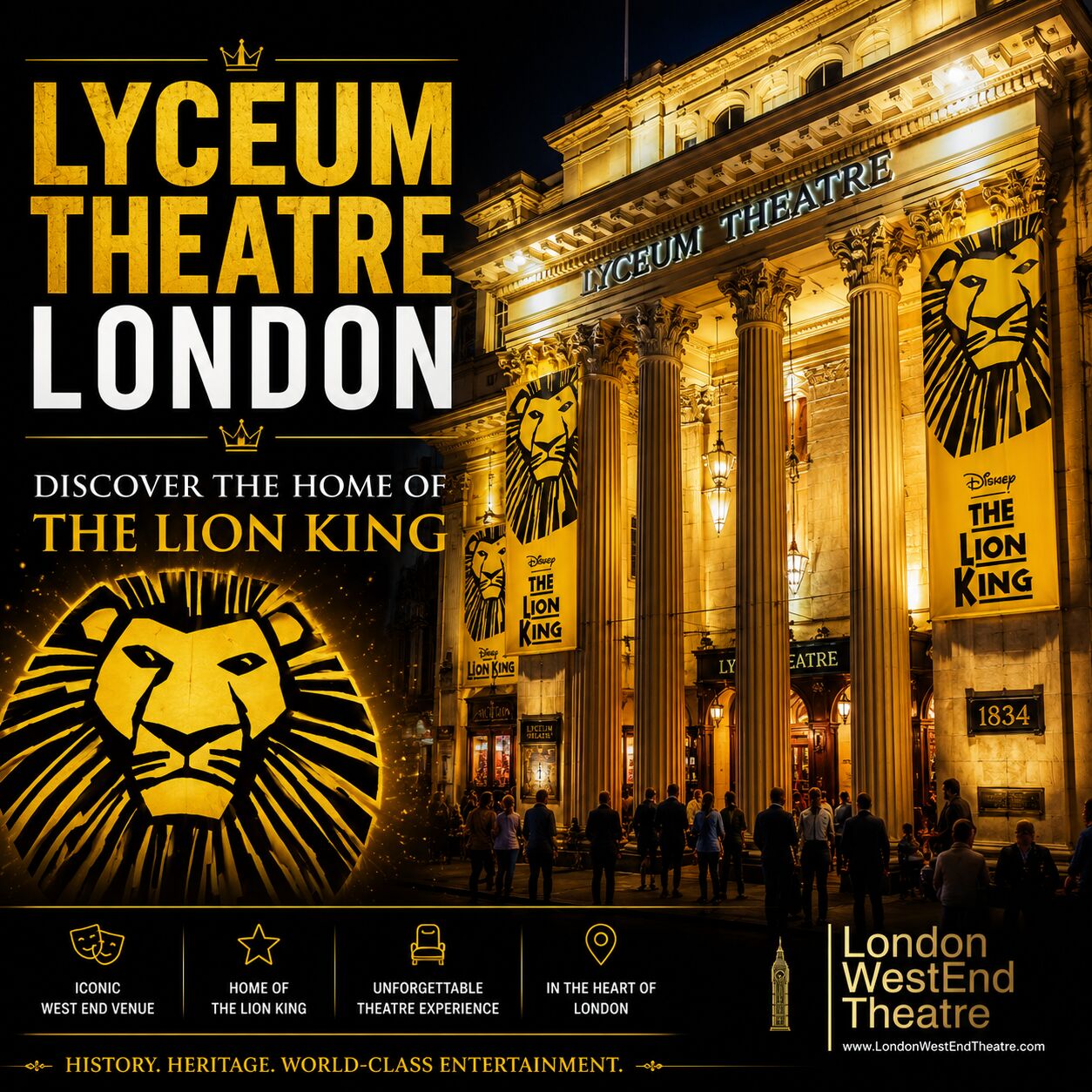 London, Tickets, GBP 43,  Lyceum Theatre London &ndash; Discover The Home Of The Lion King