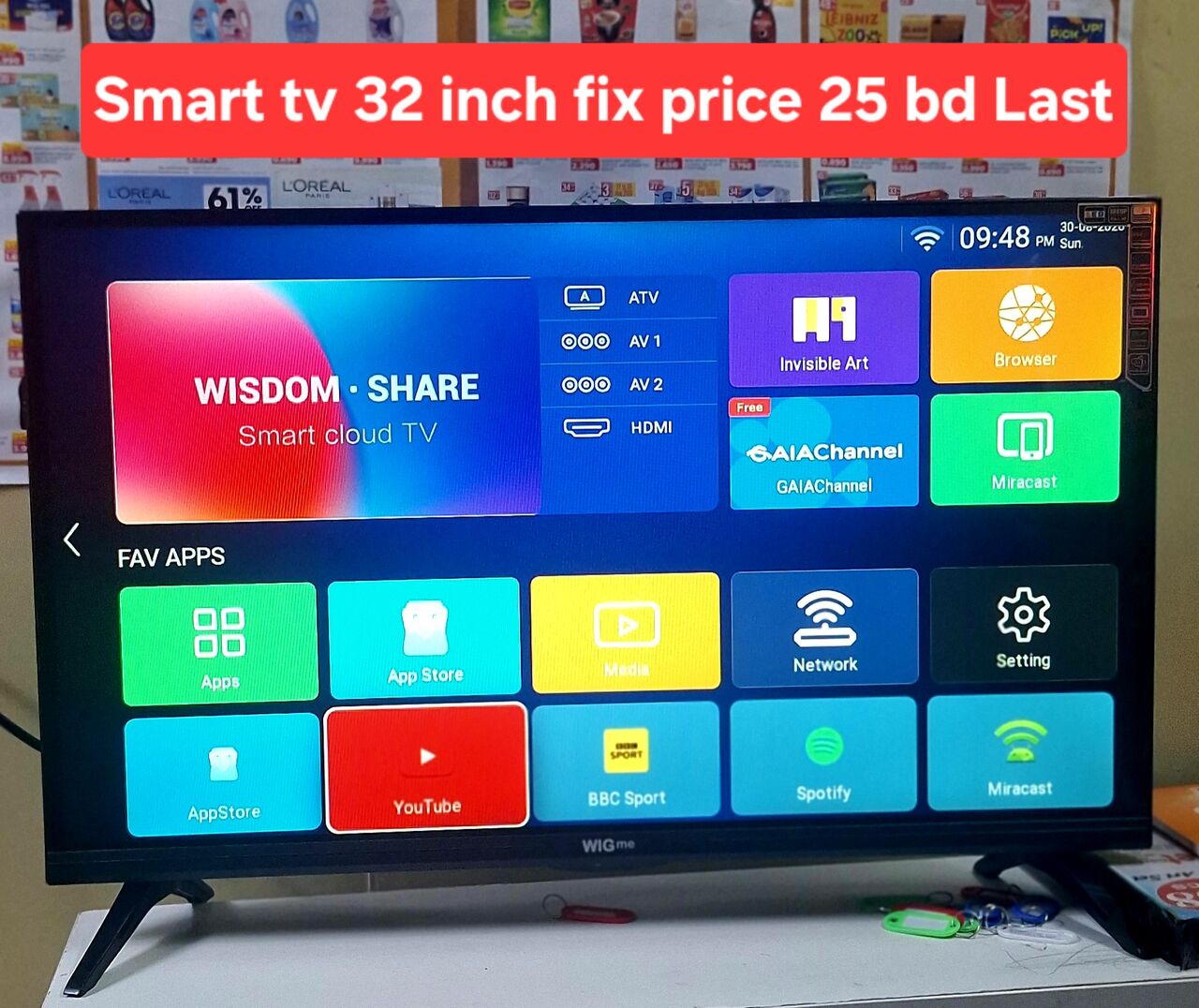 Manama, Electronics, BHD 25,  32 Inch Smart Tv 25 Bd Led 15 Bd Msg 3670 8372 Wts Ap