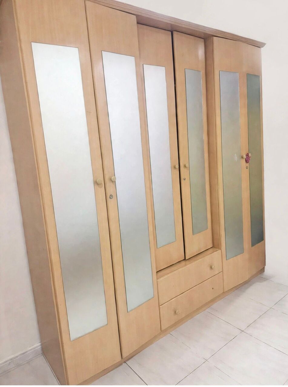 Jeddah, Furniture, SAR 1200,  Bedroom Set - Bed +6 Door Wardrobe With Mirrors