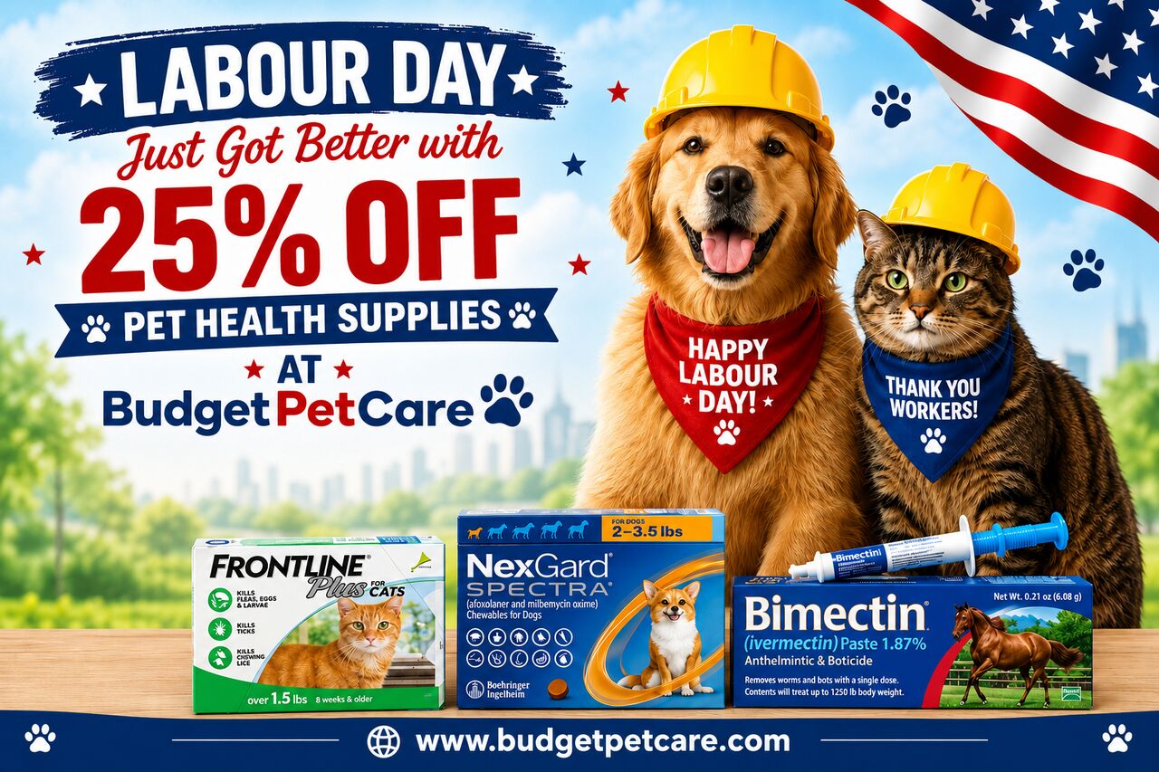 New York, Pet Supplies, Labour Day Just Got Better With 25% Off Pet Health Supplies At BudgetPetCare
