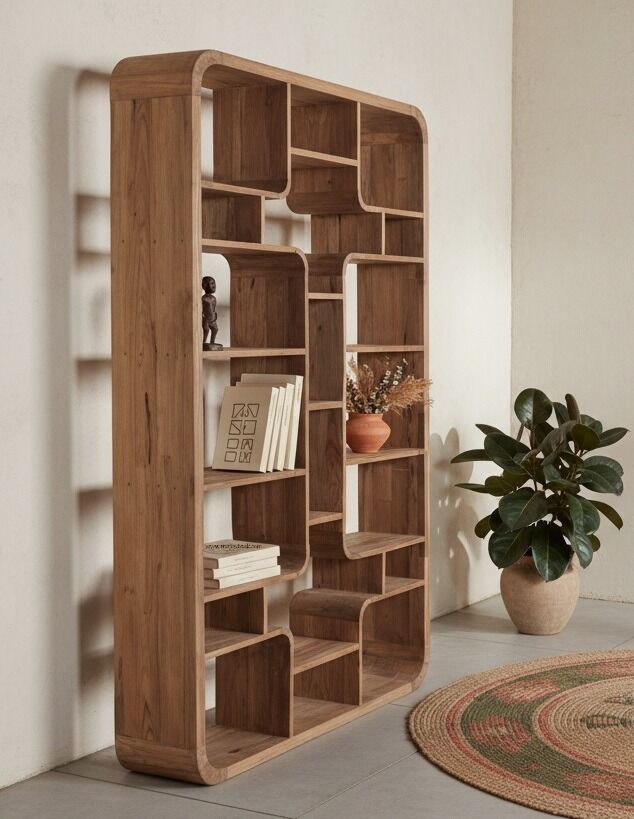 Petaling Jaya, Furniture, MYR 5800,  Teak Bookshelf Curve