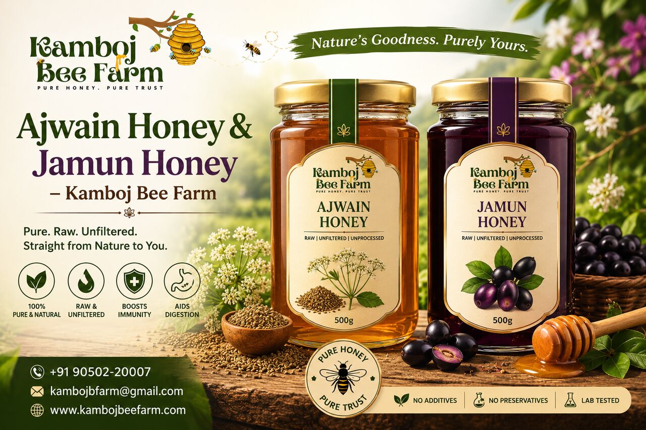 Mumbai, Food, INR 180,  Ajwain Honey & Jamun Honey &ndash; Kamboj Bee Farm
