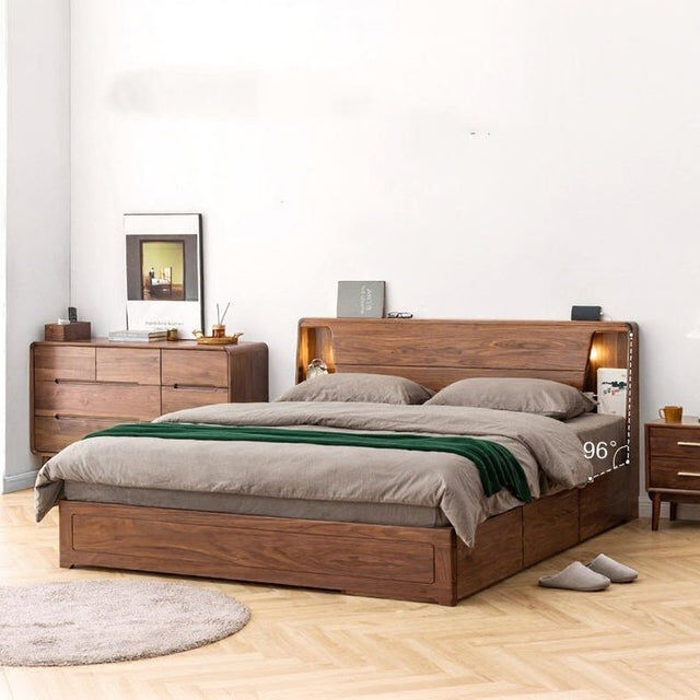 New York, Furniture, Modern Wood Bed &ndash; Natural Style Meets Everyday Comfort
