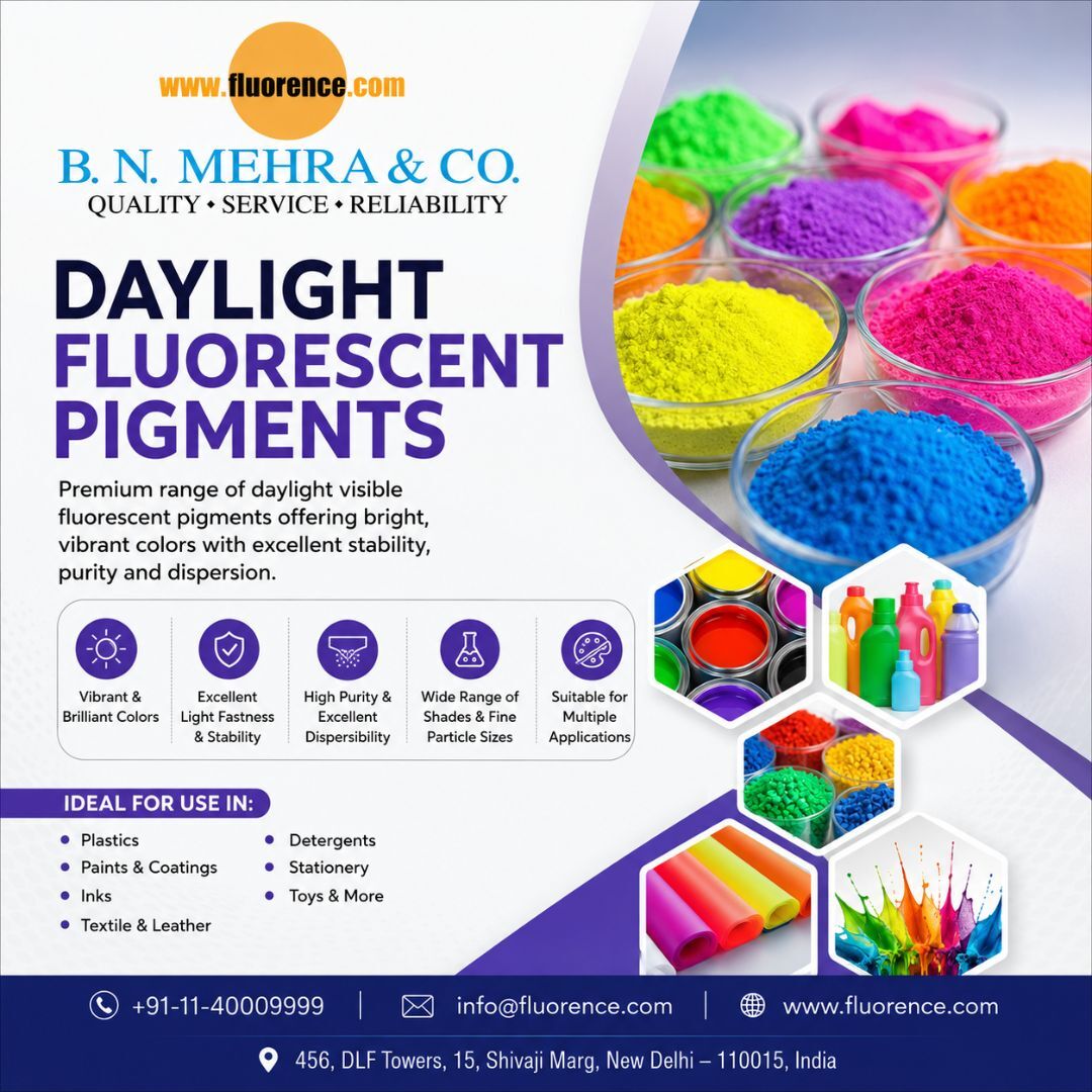 New Delhi, Materials, Daylight Fluorescent Pigments Supplier In India | Fluorence