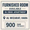 SAR 900/month,  Furnished,  Furnished Single Room With Kitchen Facility