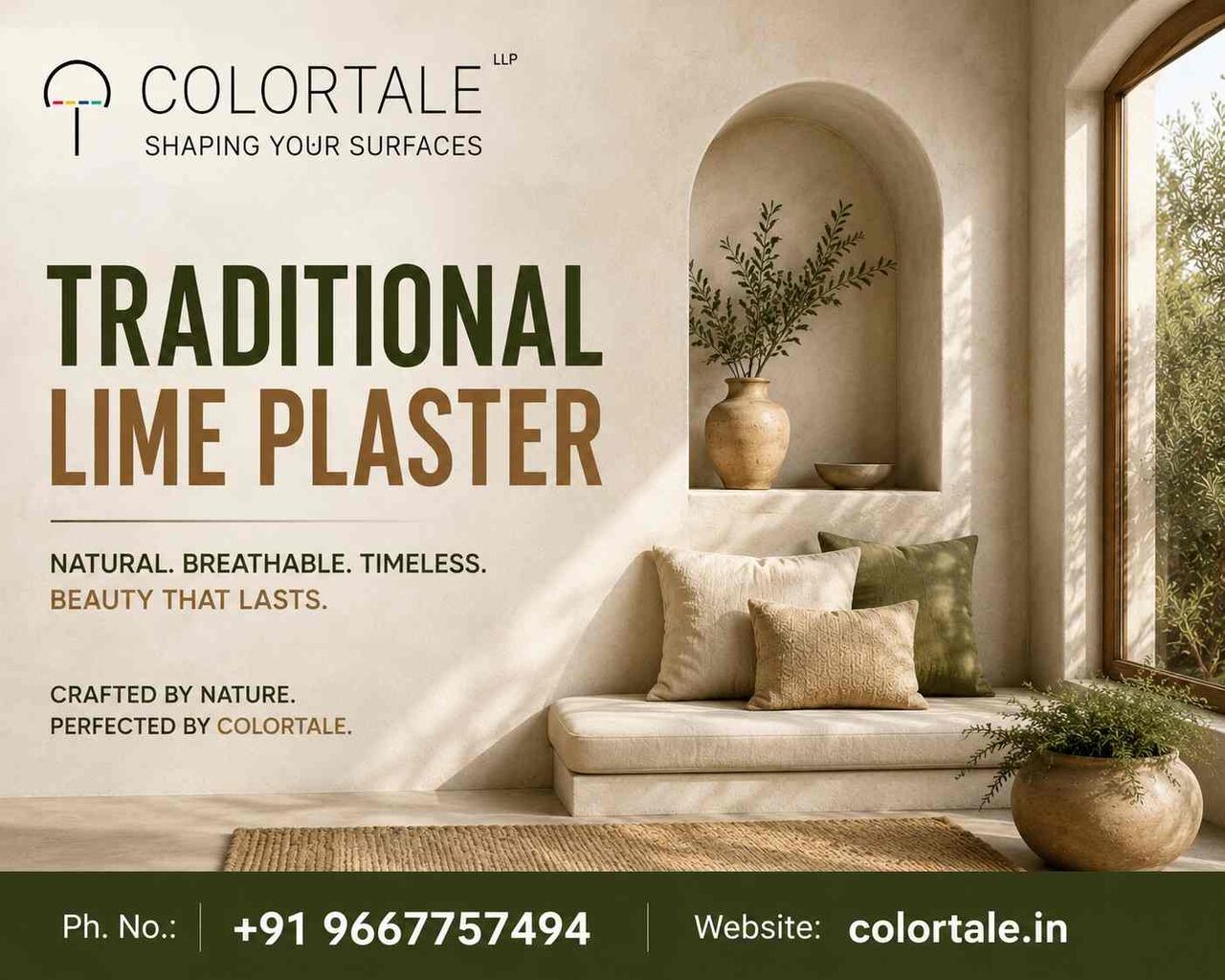 New Delhi, Materials, Traditional Lime Plaster - Colortale