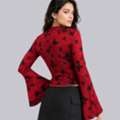 INR 999,  Women&rsquo;s Butterfly Print Mesh Crop Top &ndash; Trendy & Stylish