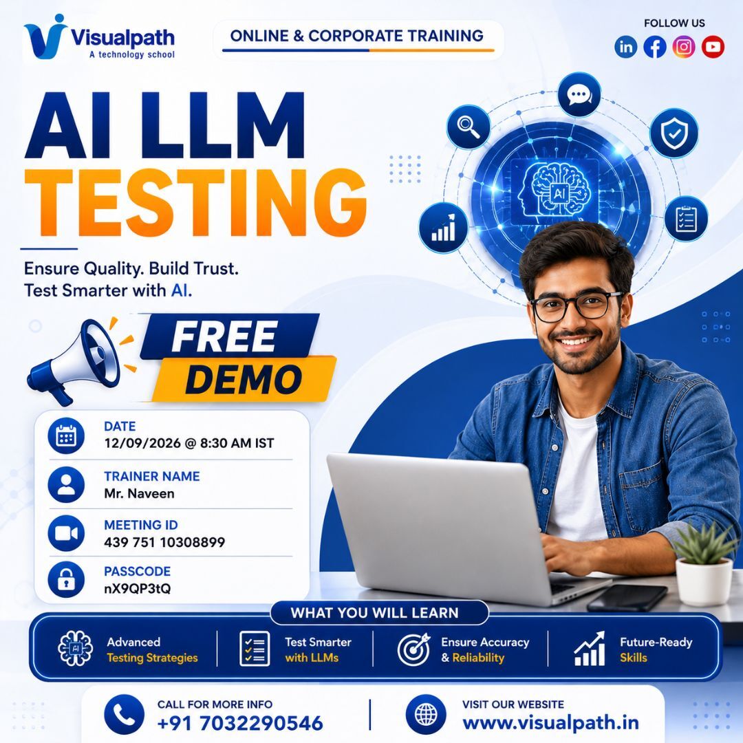 Hyderabad, Lessons Offered, Enroll In AI LLM Testing Free Demo | Sep 12, 2026